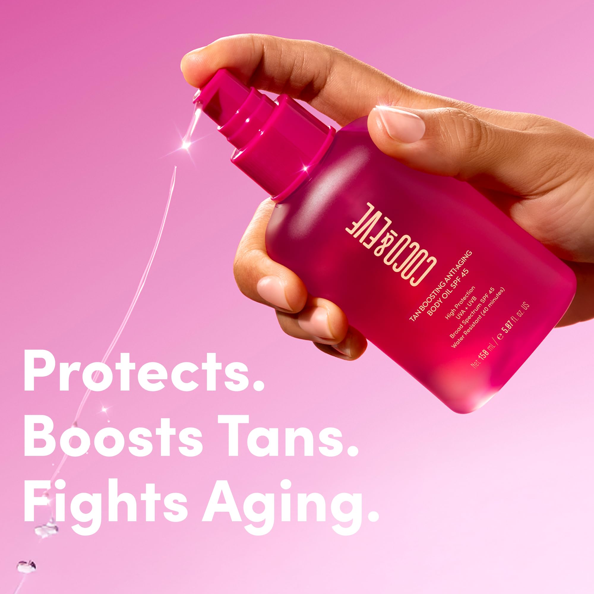 Coco & Eve Tan Boosting Anti-Aging Body Oil SPF20 - Tanning Accelerator Spray, UVA UVB Sun Protection | Moisturizing Outdoor Bronzing Enhancer with Natural Ingredients, Antioxidants (5.07 Fl Oz)